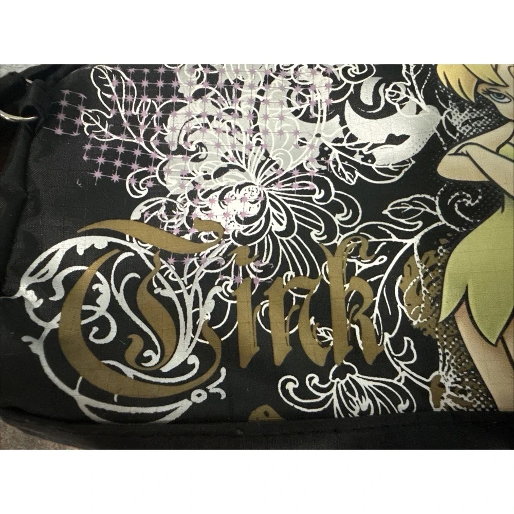 Vintage Disney Tinker Bell Makeup Cosmetic Bag w/ Attached Mirror NWT Zip Pouch